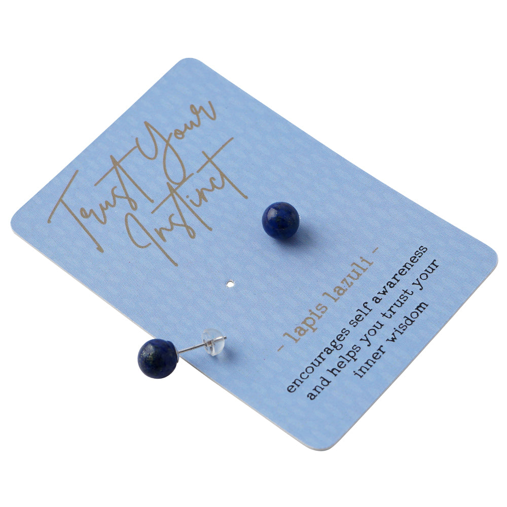 Trust Your Instinct | Blue Lapis Lazuli Earrings | Mini Gift | Cracker Filler