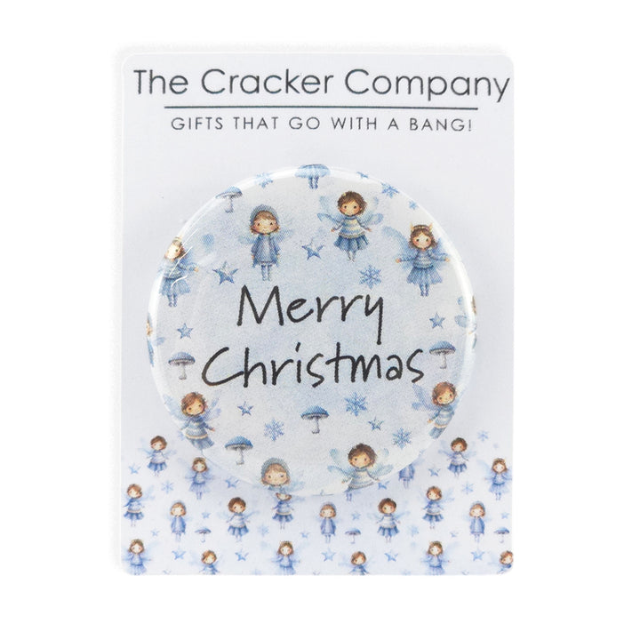 Winter Fairies | Merry Christmas | 38mm Pin Badge | Little Gift | Cracker Filler