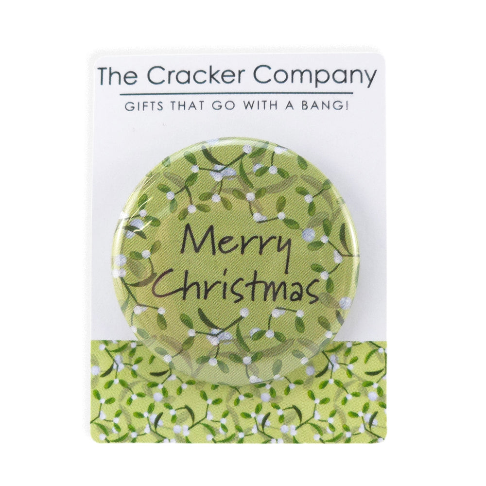 Simply Mistletoe | Merry Christmas | 38mm Pin Badge | Little Gift | Cracker Filler