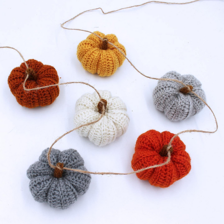 Crochet Pumpkin Garland | Halloween Wool Kit | Make Your Own Autumn Crafts