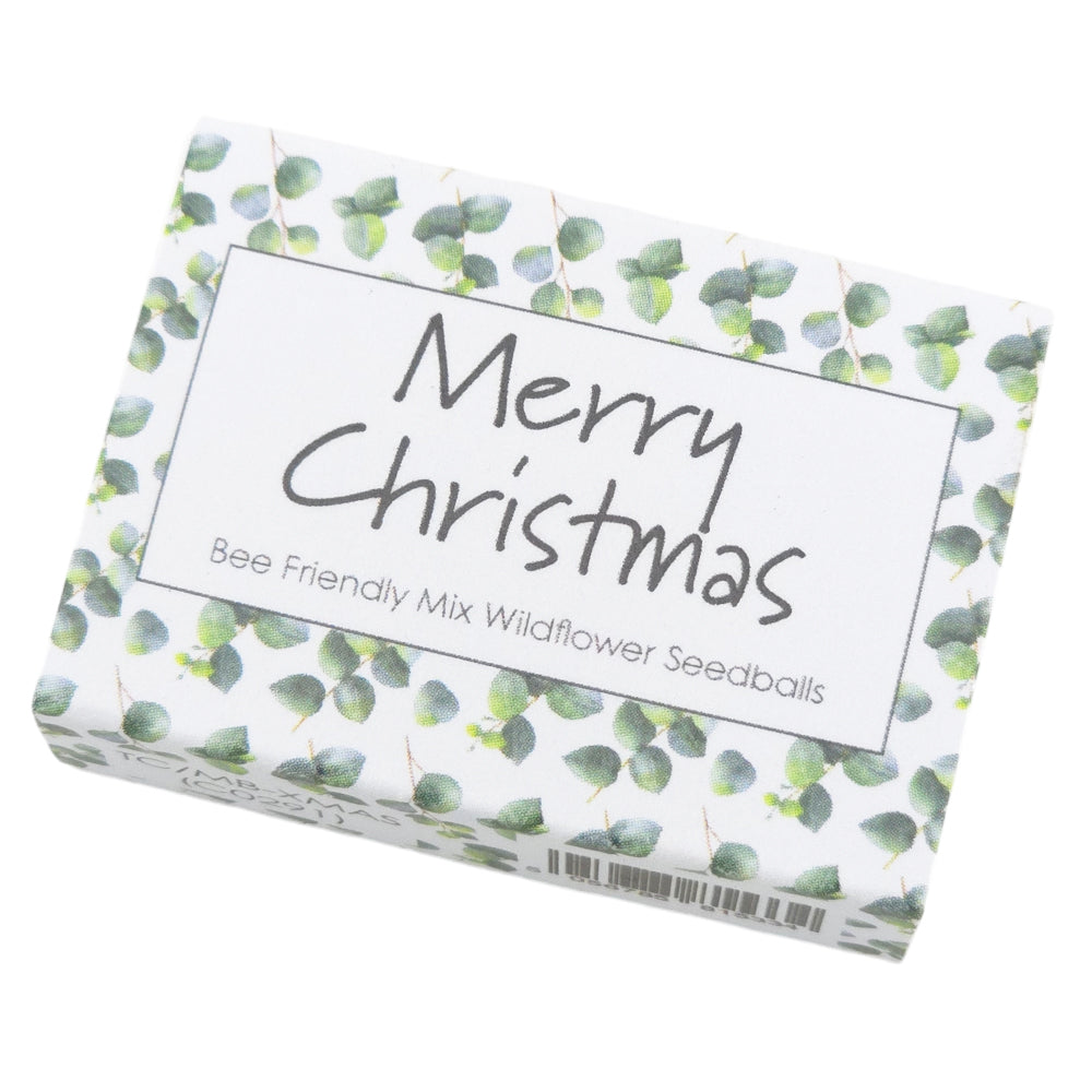 Watercolour Eucalyptus | Merry Christmas | Bee Mix 6 Seedballs | Cracker Filler