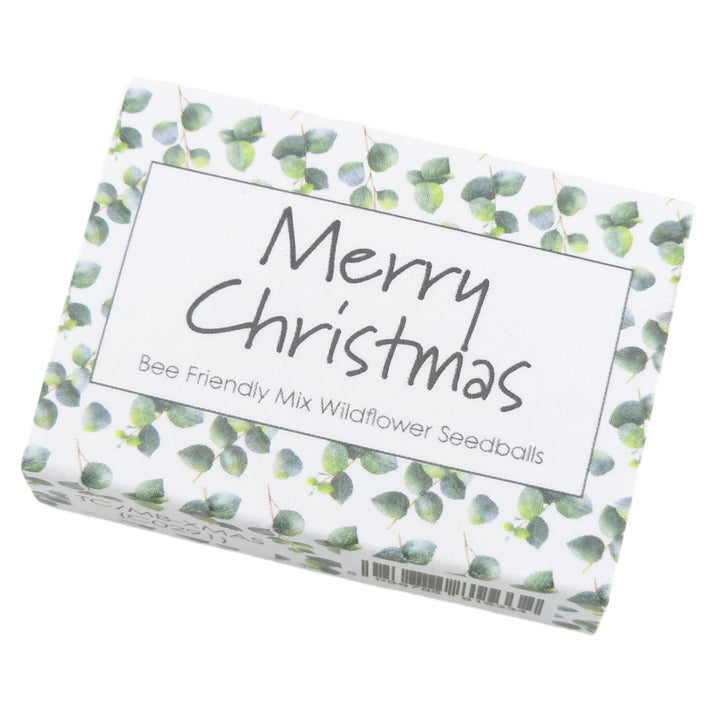 Watercolour Eucalyptus | Merry Christmas | Bee Mix 6 Seedballs | Cracker Filler