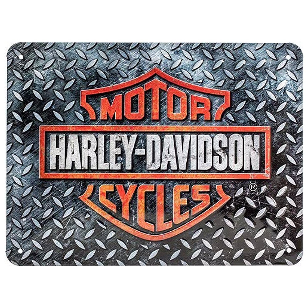 Harley Davidson | Embossed Tin Sign | 20cm x 15cm