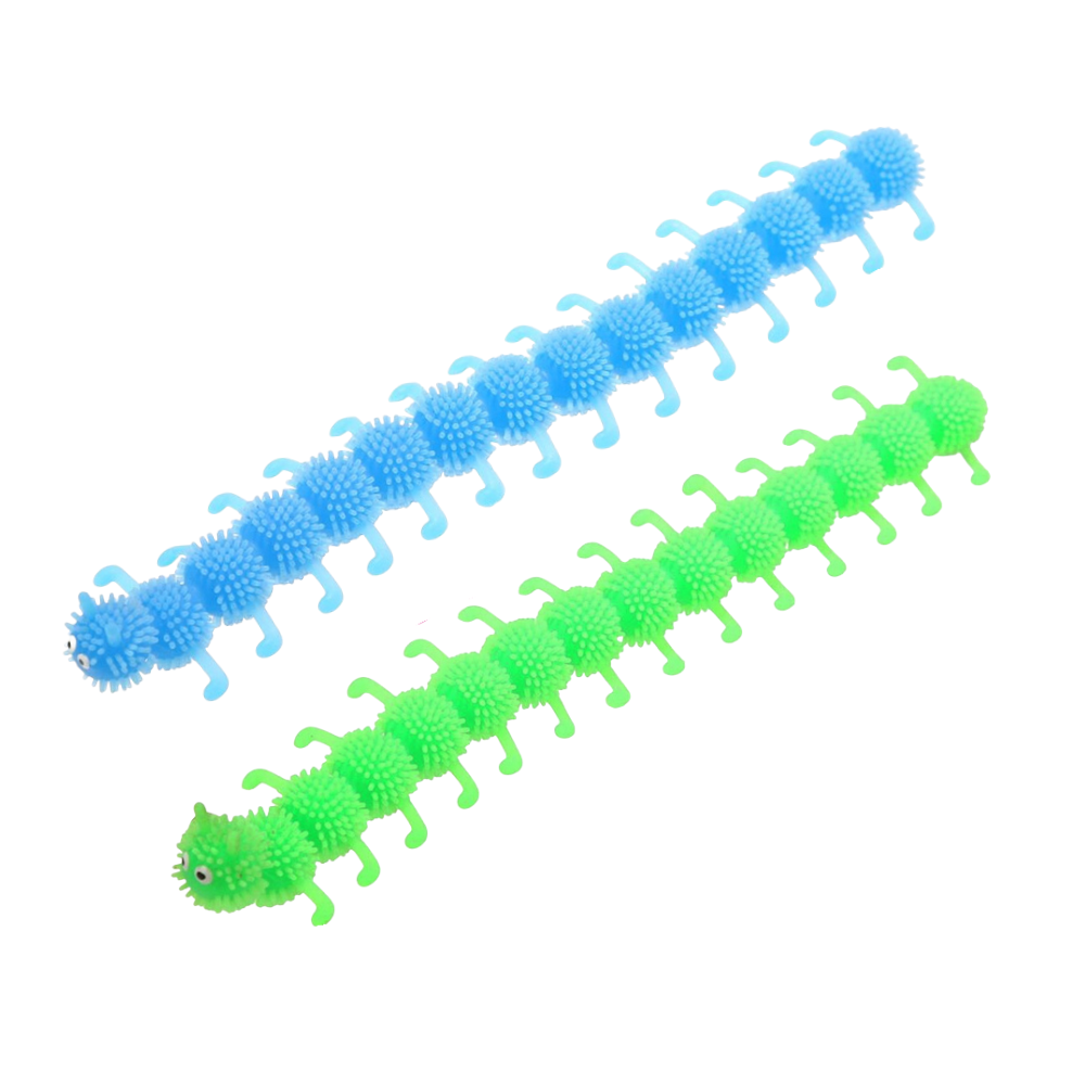Blue or Green | Stretchy Caterpillar Toy | Single | Mini Gift | Cracker Filler