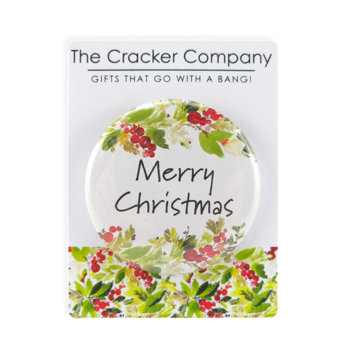 Watercolour Berries | Merry Christmas | 38mm Badge | Little Gift | Cracker Filler