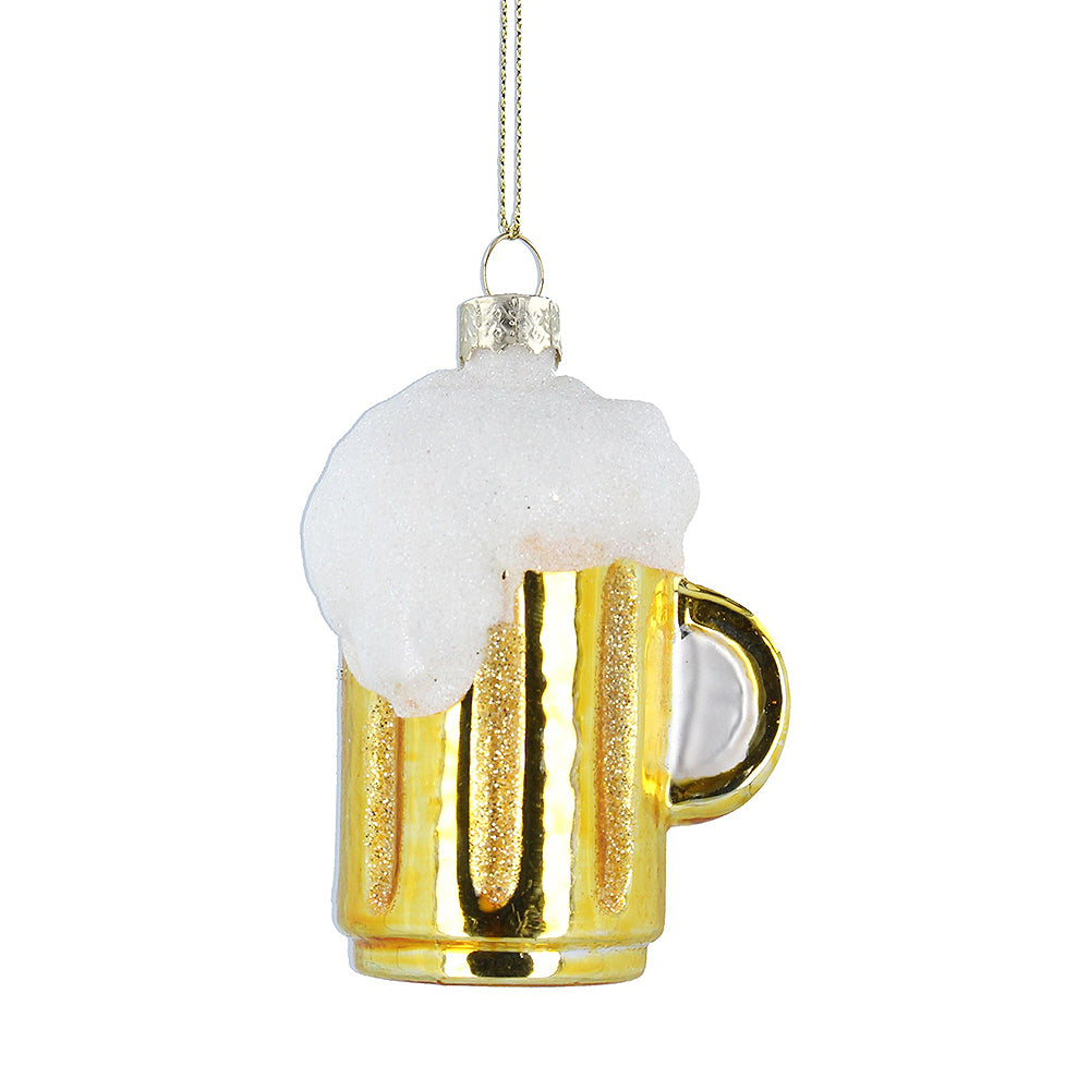 A Perfect Golden Pint | Glass Christmas Tree Ornament | Beer Decoration