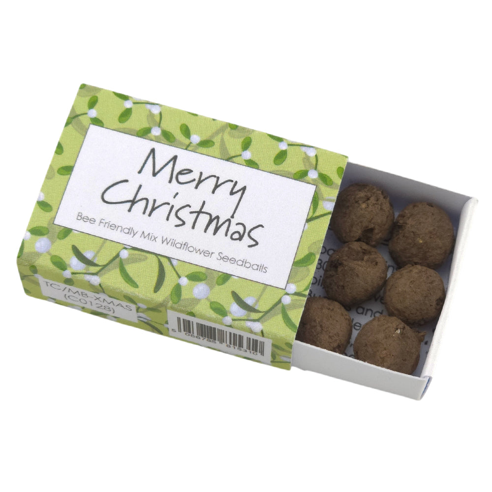 Simply Mistletoe | Merry Christmas | Bee Mix 6 Seedballs | Cracker Filler