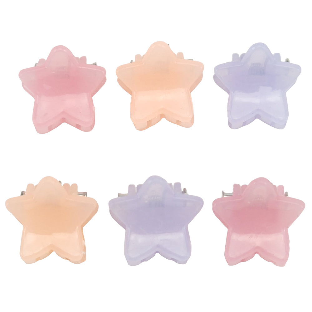Pretty Pastel Mini Claw Hair Clips for Girls | 6 Pack | Little Gift | Cracker Filler