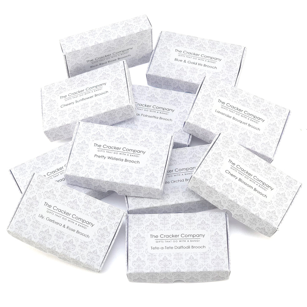 White Lily | Gold Tone Drop Earrings | Little Gift | Cracker Filler