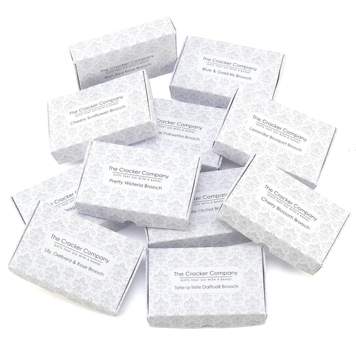 White Lily | Gold Tone Drop Earrings | Little Gift | Cracker Filler