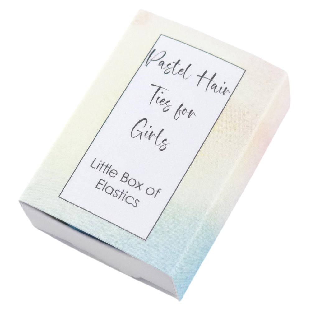 Pastel Hair Ties for Girls | Little Box of Elastics | Little Gift | Cracker Filler