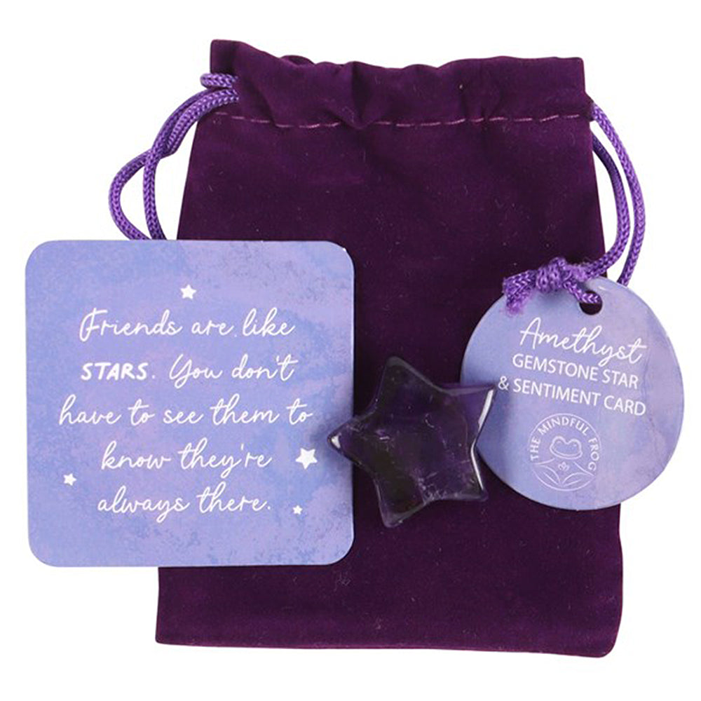 Friends Are Stars | Amethyst Crystal Star | Protection | Mini Gift | Cracker Filler