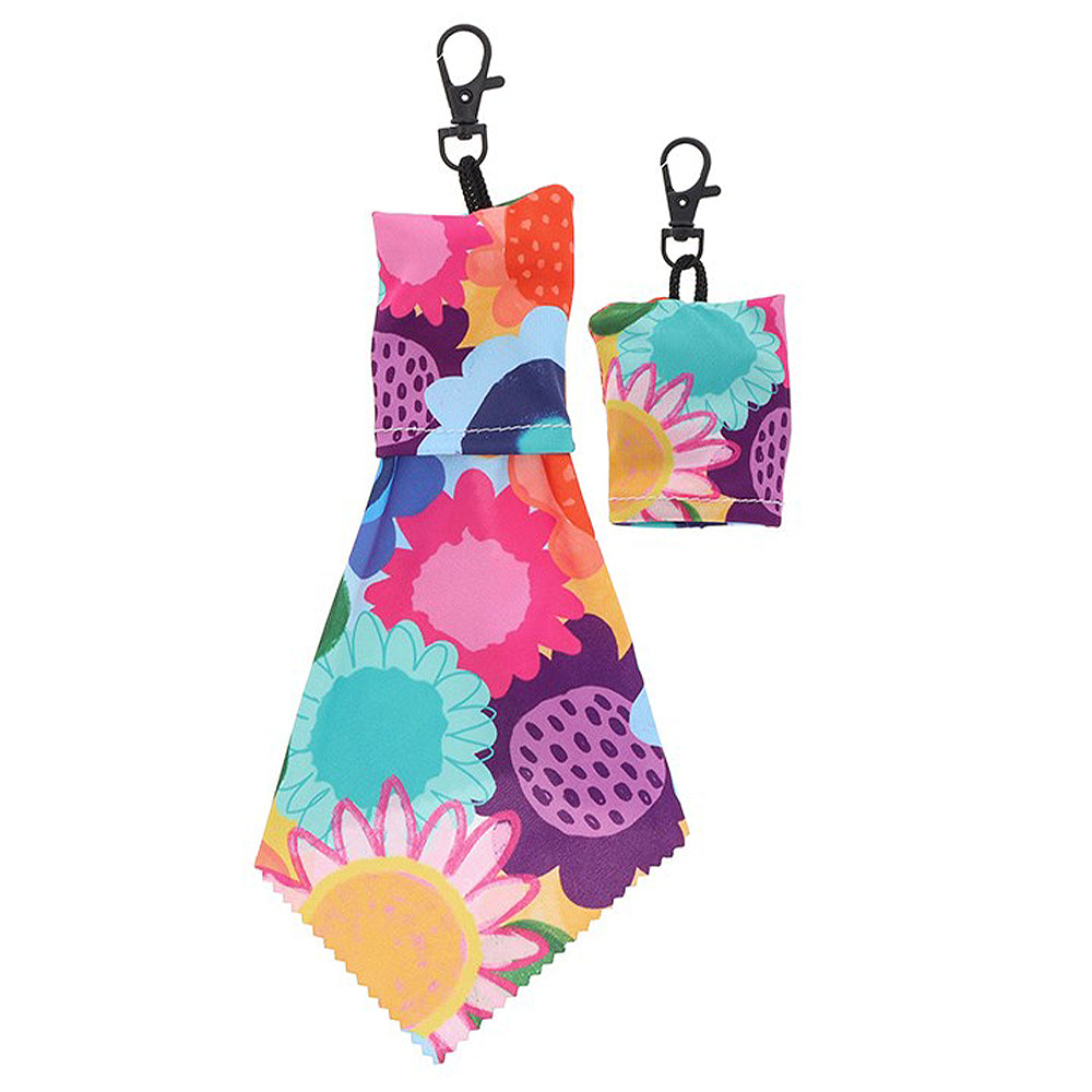 Abstract Flowers | Pocket Cleaning Cloth | Single | Mini Gift | Cracker Filler