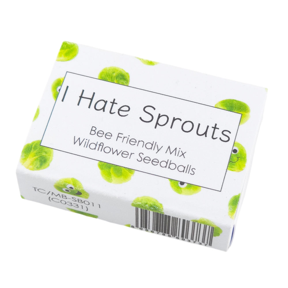 I Hate Sprouts | 6 Seedball Matchbox | Bee Mix | Cracker Filler | Little Gift