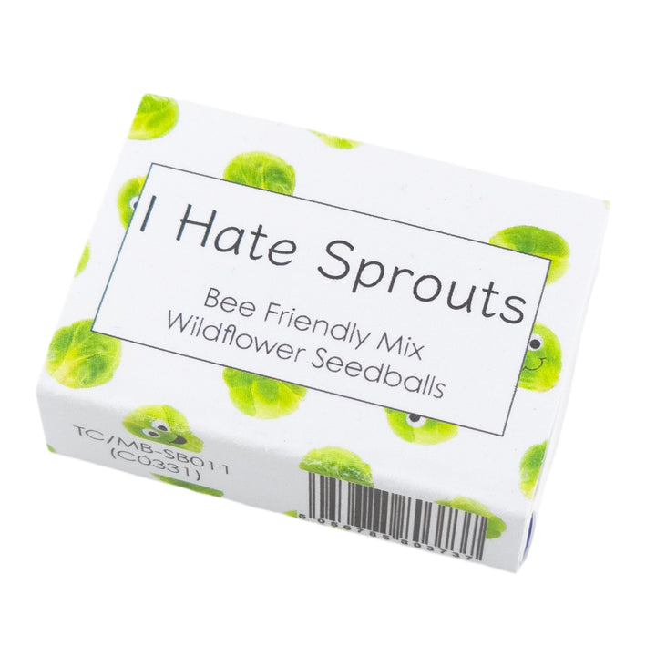 I Hate Sprouts | 6 Seedball Matchbox | Bee Mix | Cracker Filler | Little Gift