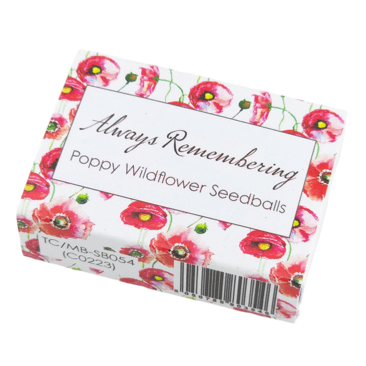 Always Remembering | Poppies | 6 Seedball Box | Cracker Filler | Little Gift
