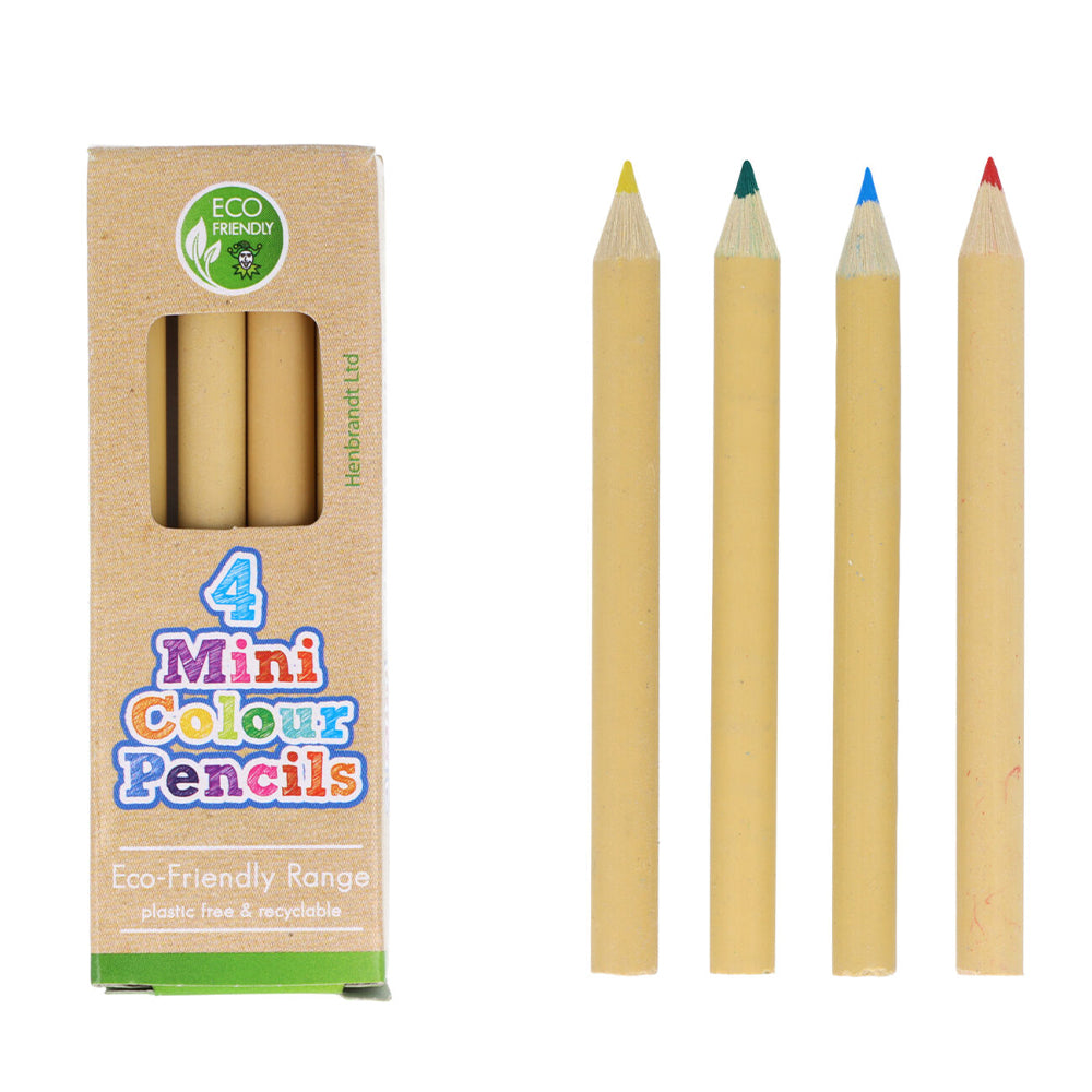 Mini Colouring Pencils | 4 or 6 Pack | Little Gift | Cracker Filler