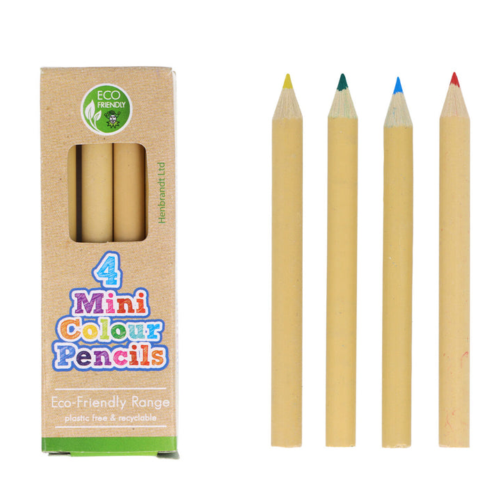 Mini Colouring Pencils | 4 or 6 Pack | Little Gift | Cracker Filler