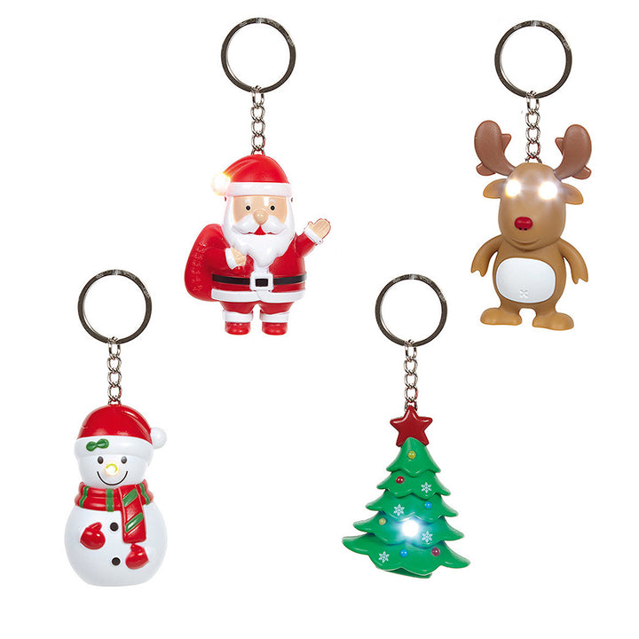 LED and Sound Christmas Keyrings | Little Gift | Cracker Filler