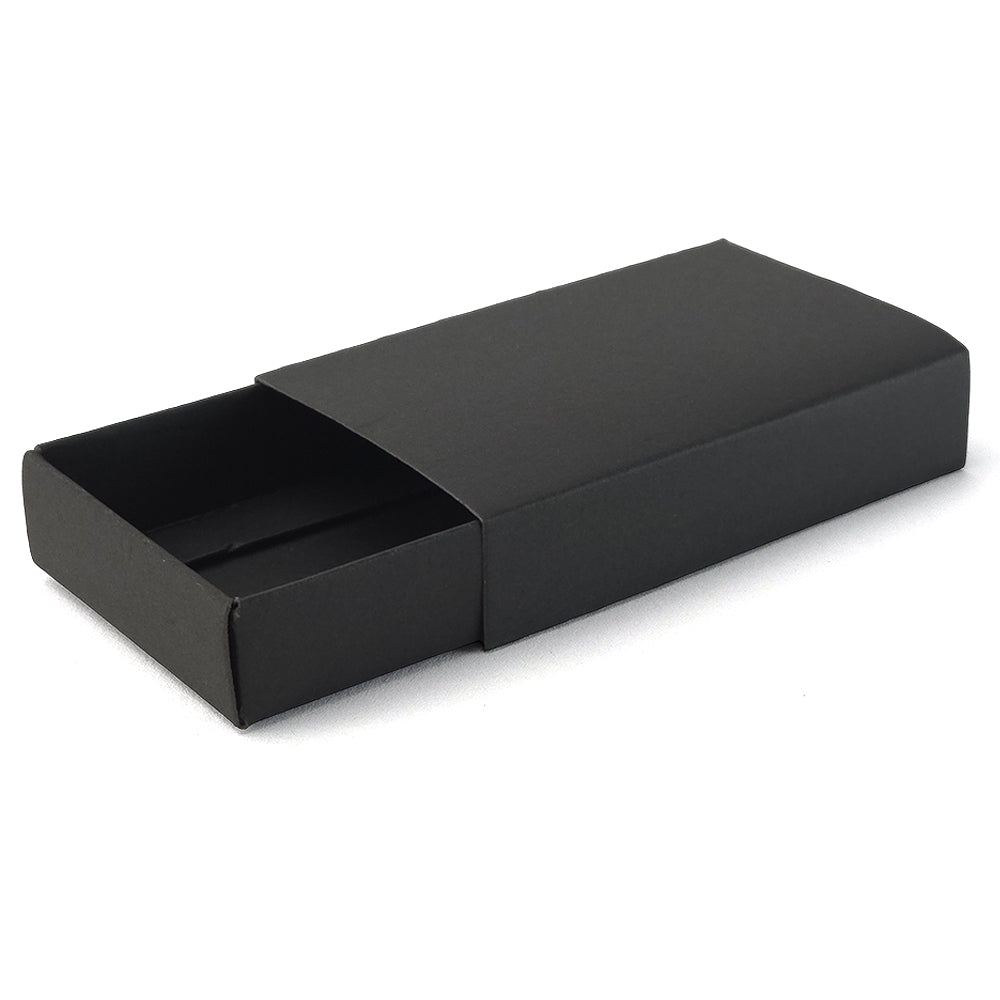 Black | 12 Plain Large Matchboxes | 10x6.3x2.6cm | Gifts & Crafts