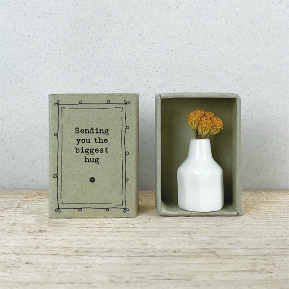 Sending You the Biggest Hug | Mini Vase in a Matchbox | Cracker Filler Gift