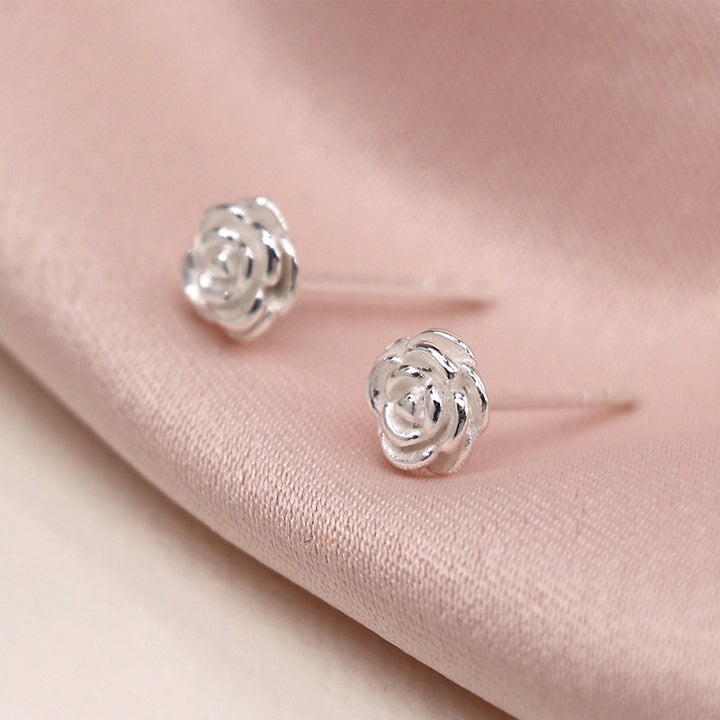 Sterling Silver Rose Stud Earrings | Mini Gift | Cracker Filler