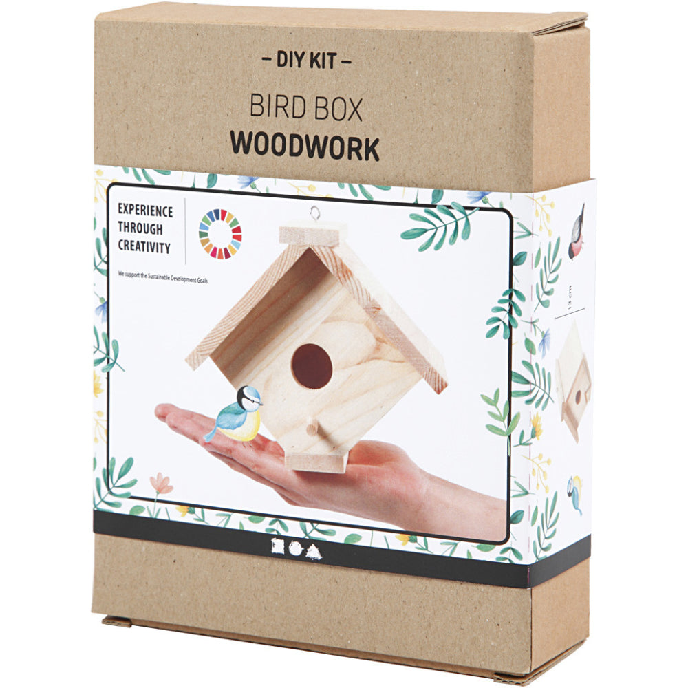 Woodworking Garden Simple DIY Bird Box Craft Kit The Cracker Company