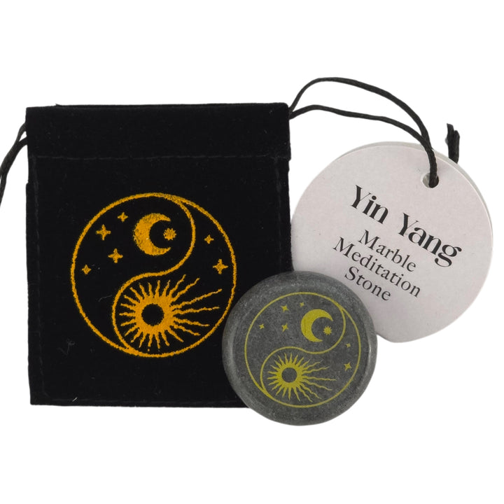 Yin & Yang Meditation Stone in Bag | Cracker Filler | Mini Gift