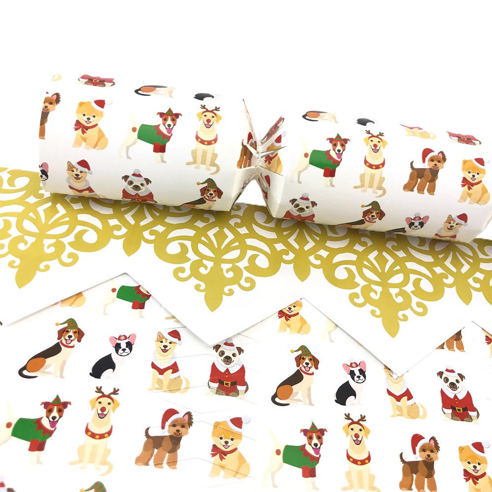Christmas Dogs | SNAPLESS Christmas Cracker Making Craft Kit | Makes 6