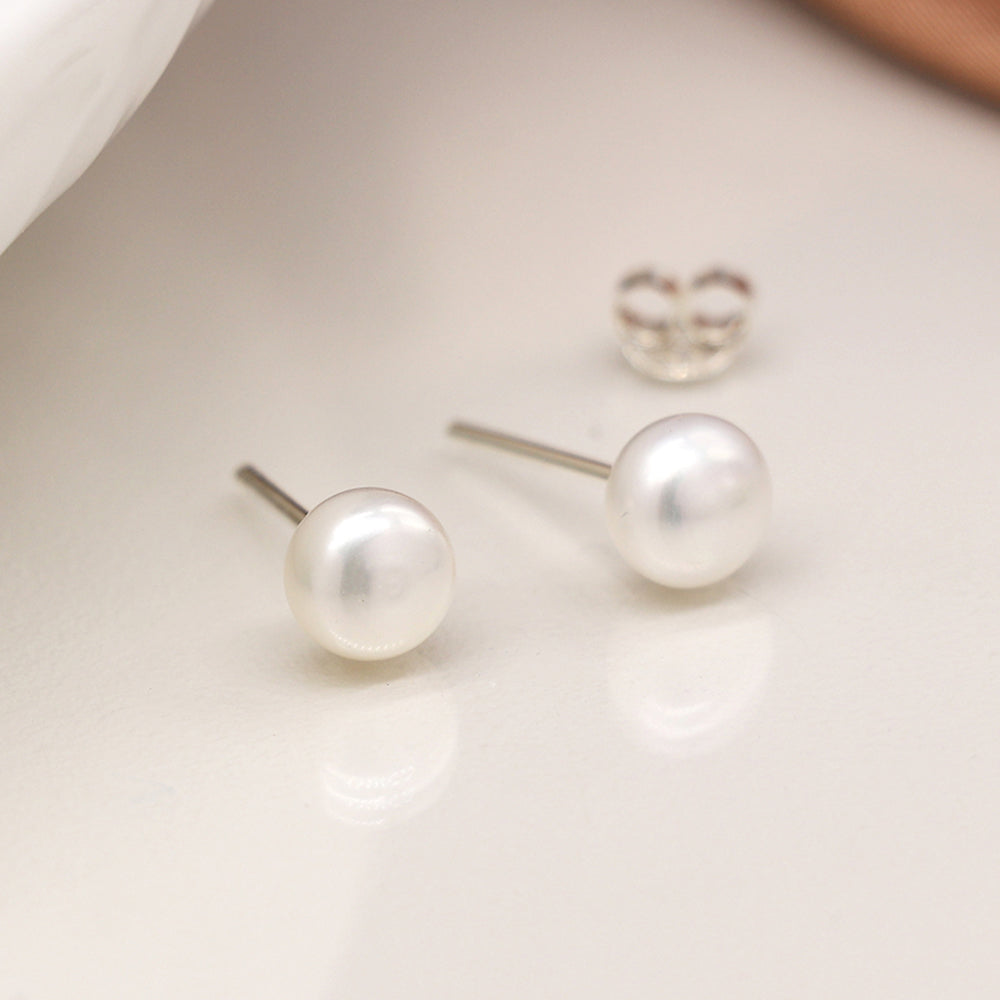 Sterling Silver Freshwater Pearl Earrings | Mini Gift | Cracker Filler