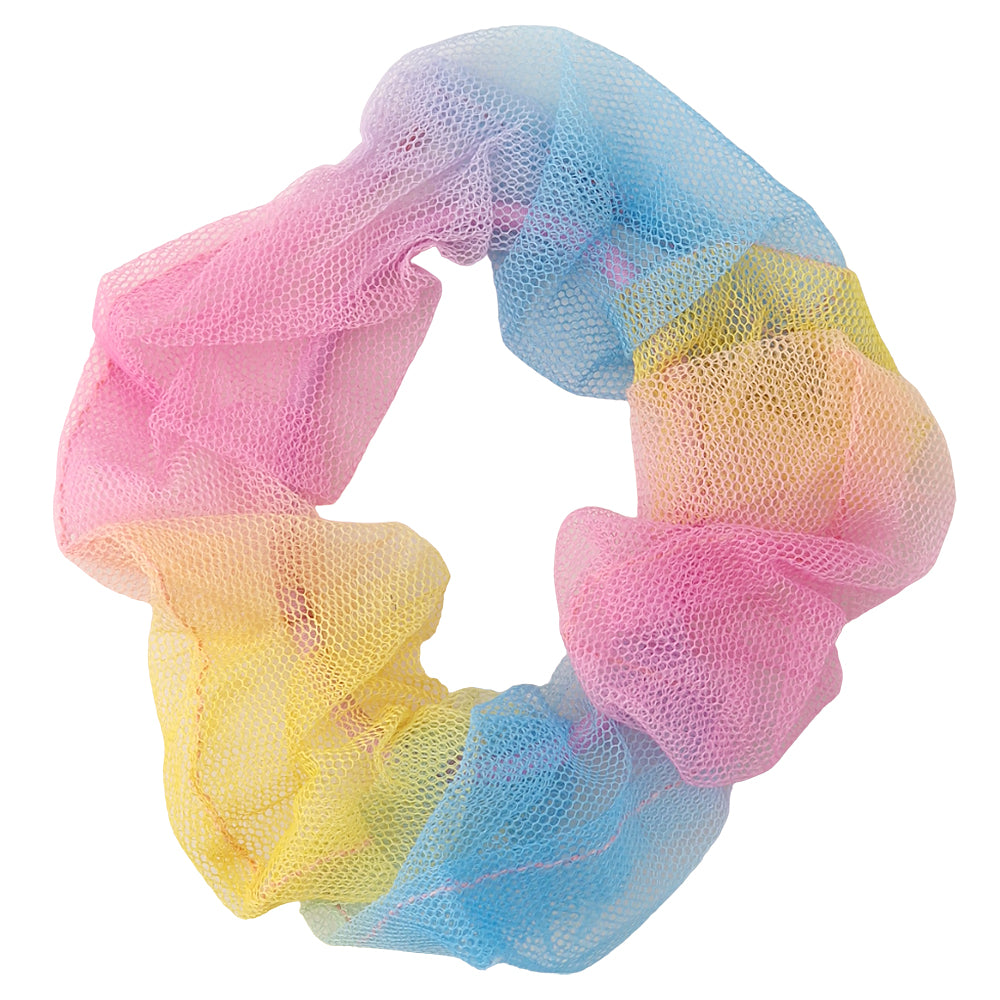 Pastel Rainbow | Small Net Hair Scrunchie | Mini Gift | Cracker Filler