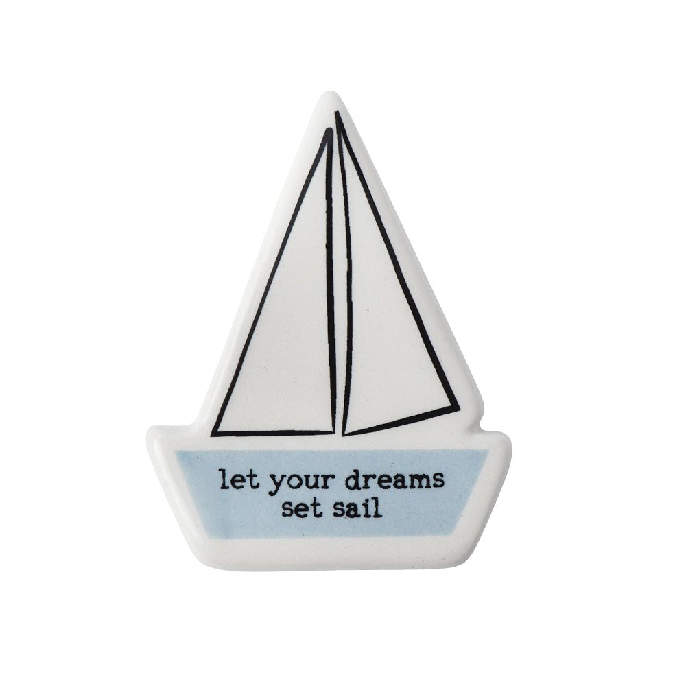 Let Your Dreams Set Sail | Ceramic Token | Mini Gift | Cracker Filler