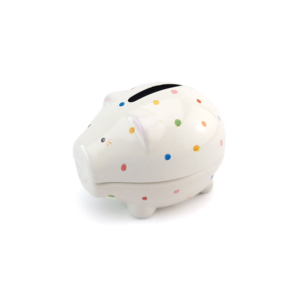 Spotty Dots | Little Coin Piggy Bank | Tin Money Box | Cracker Filler Mini Gift