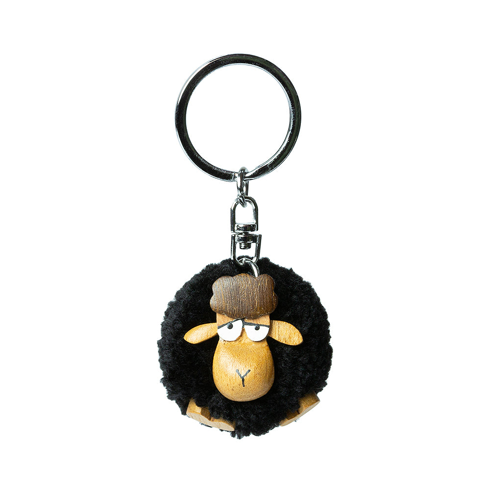 Black Woolly Sheep Keyring | Cracker Filler | Mini Gift
