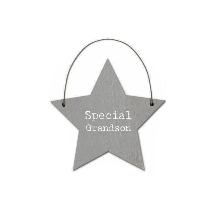 Special Grandson - Mini Wooden Hanging Star | Cracker Filler | Little Gift