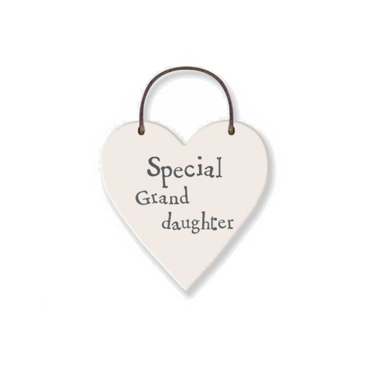 Special Granddaughter - Mini Wooden Hanging Heart | Cracker Filler | Little Gift