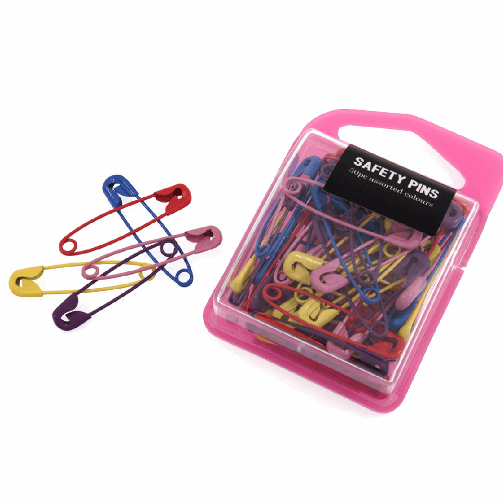 50 Mixed Colours Mini Safety Pins Packs | Cracker Filler | Mini Gift