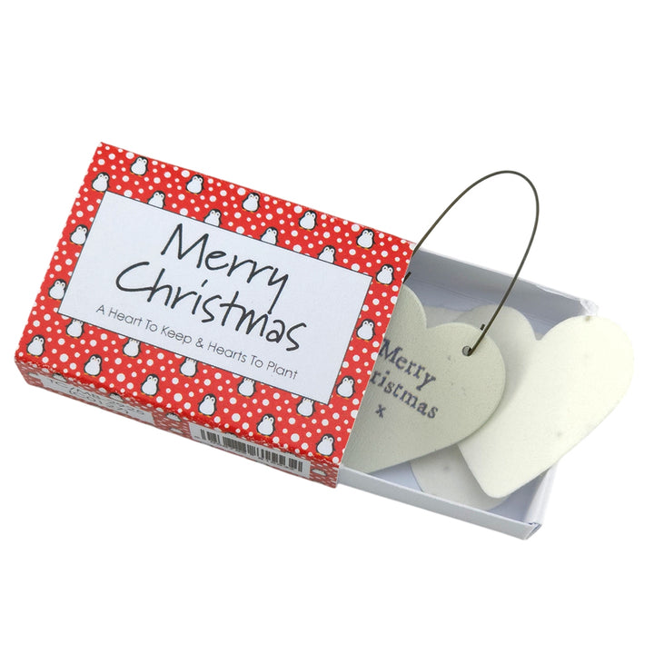 Snowtime Penguin | Christmas Hearts to Keep &amp; Plant | Cracker Filler | Little Gift