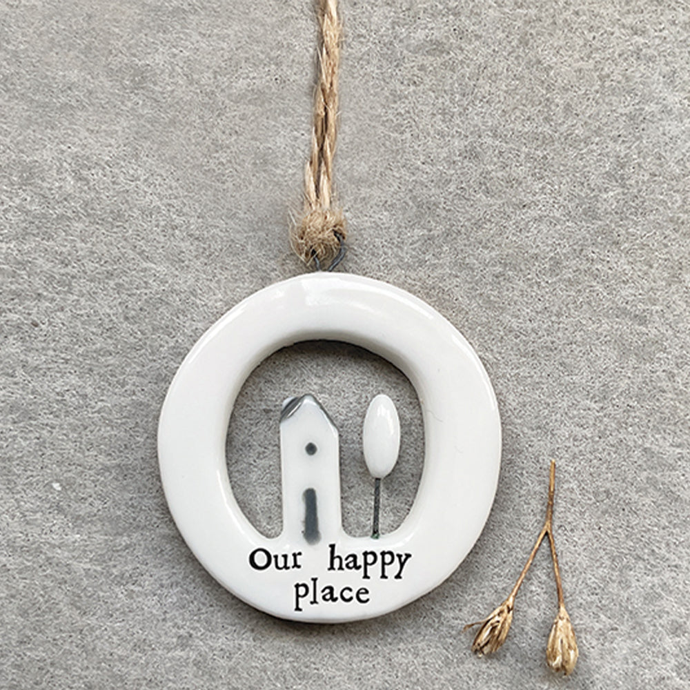 Our Happy Place | Little Open Porcelain Ornament | Cracker Filler | Little Gift