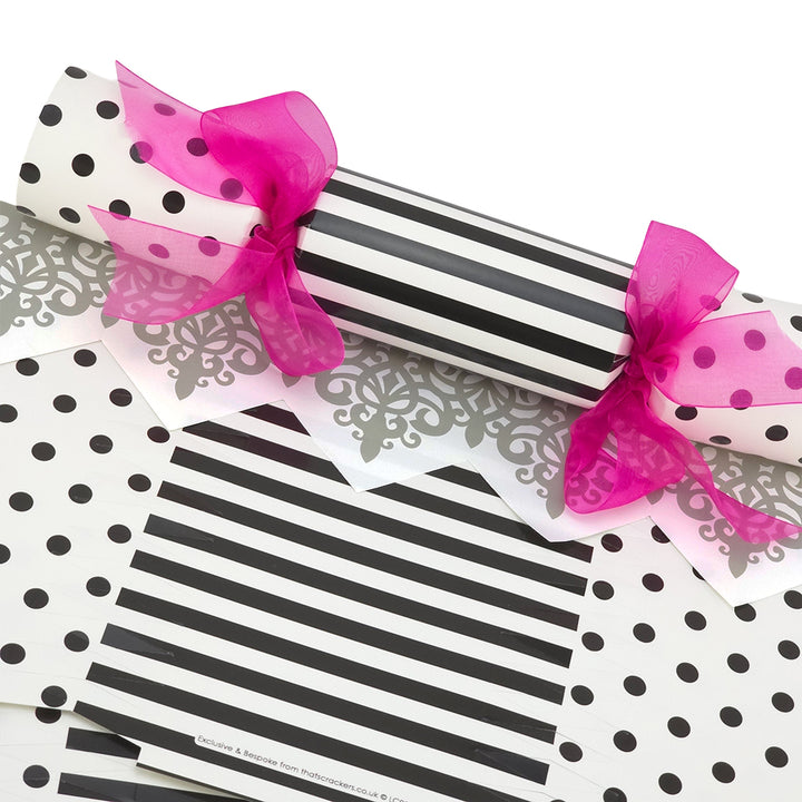 Monochrome Spots &amp; Stripes | Cracker Making Craft Kit | Make and Fill Your Own