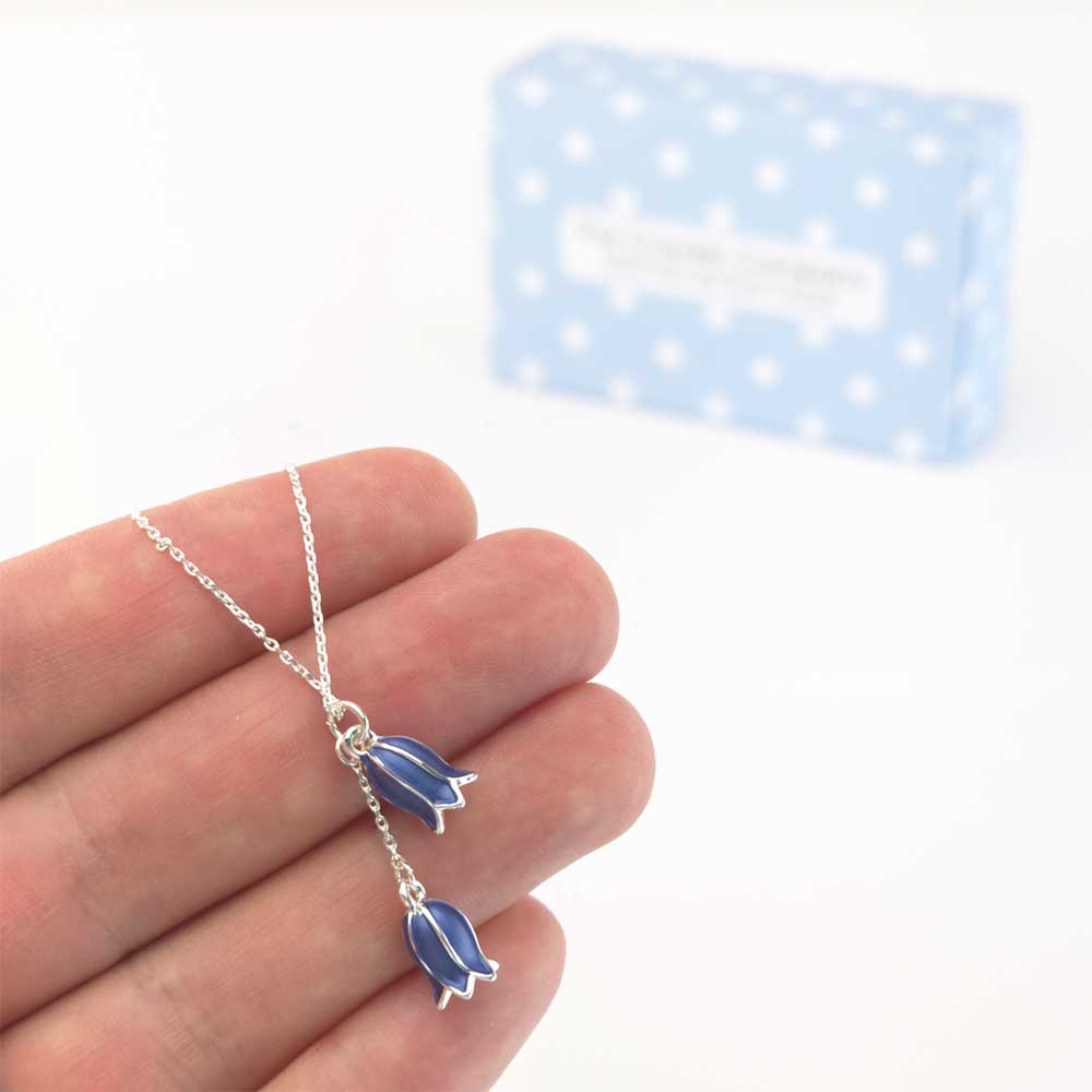 Dainty Bluebell Necklace | Pendant on Chain | Little Gift | Cracker Filler
