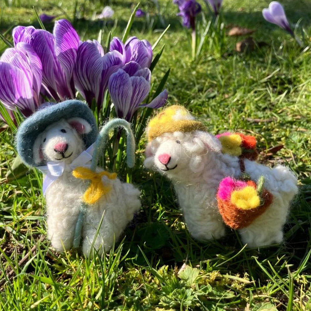 Bo Peep's Sheep | Hanging Easter Tree Decoration | Handmade Fairtrade