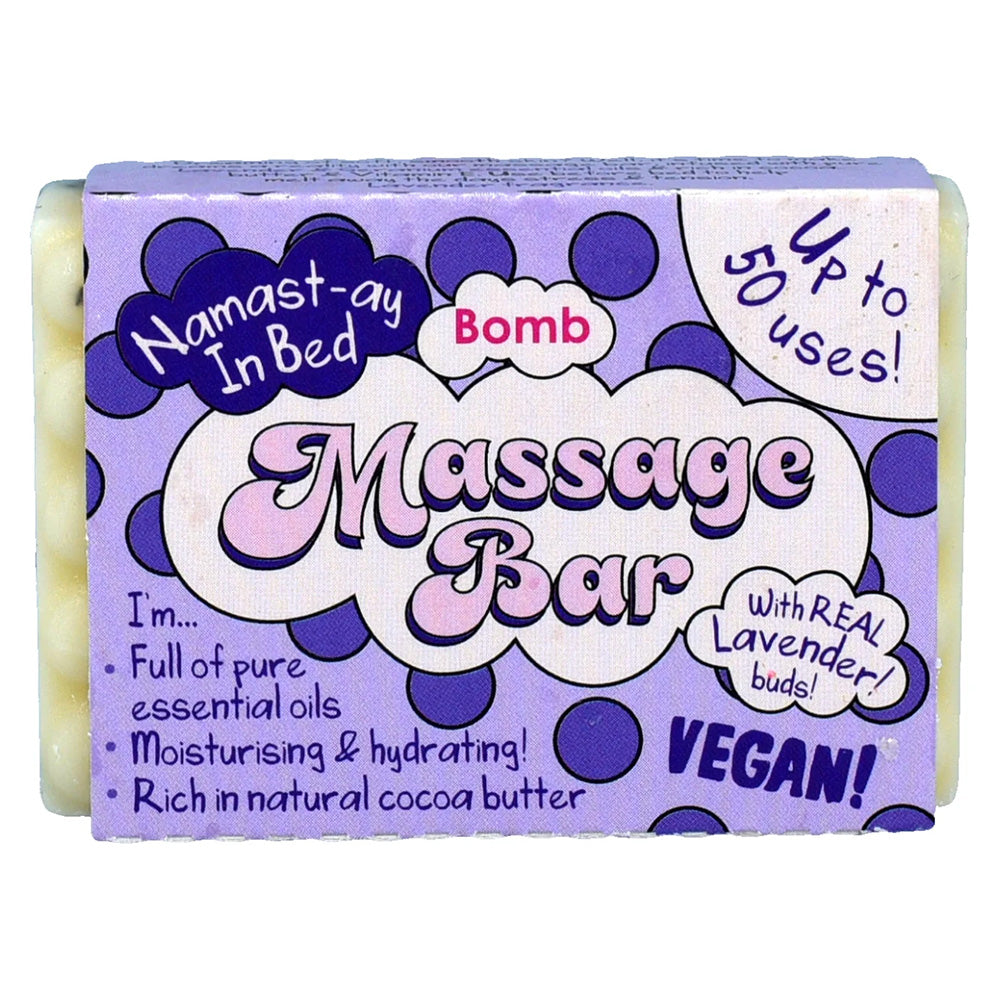 Namast-ay in Bed | 50 Wash Massage Bar | Vegan | Little Gift | Cracker Filler