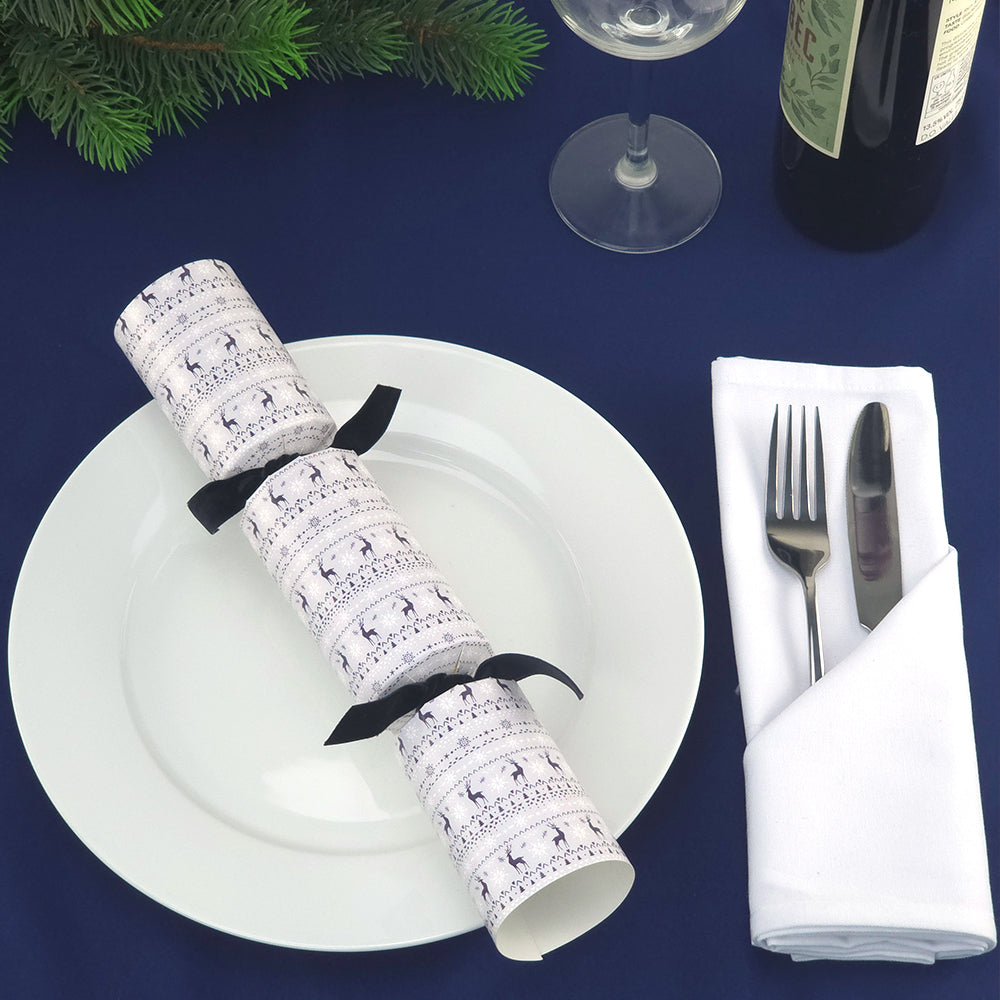 Nordic Christmas | Makes 6 Crackers with Velvet Ribbons | Make &amp; Fill Your Own