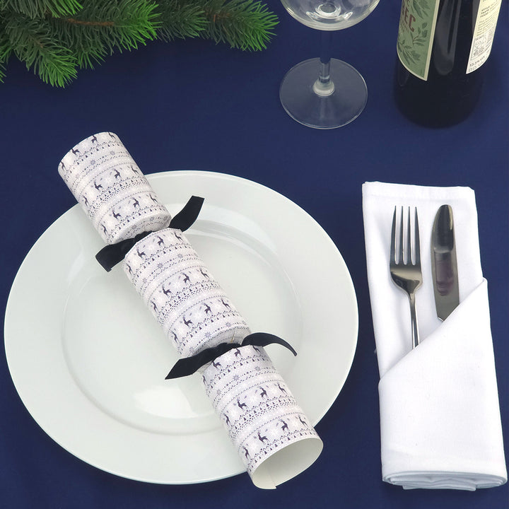 Nordic Christmas | Makes 6 Crackers with Velvet Ribbons | Make &amp; Fill Your Own