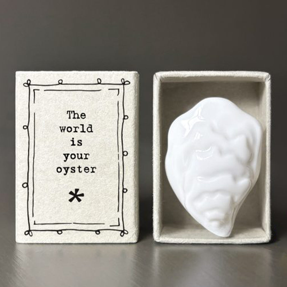 The World Is Your Oyster | Porcelain Oyster Dish | Cracker Filler