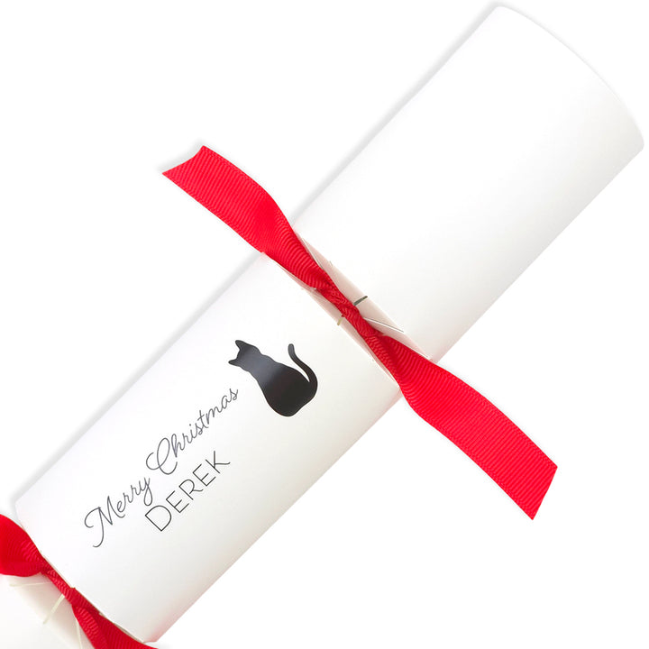 Personalised Cat Silhouette Crackers Craft Kit | Add Your Own Names | Minimum 4