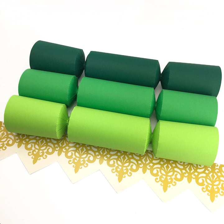 Shades of Green | Craft Kit to Make 12 Crackers | Recyclable
