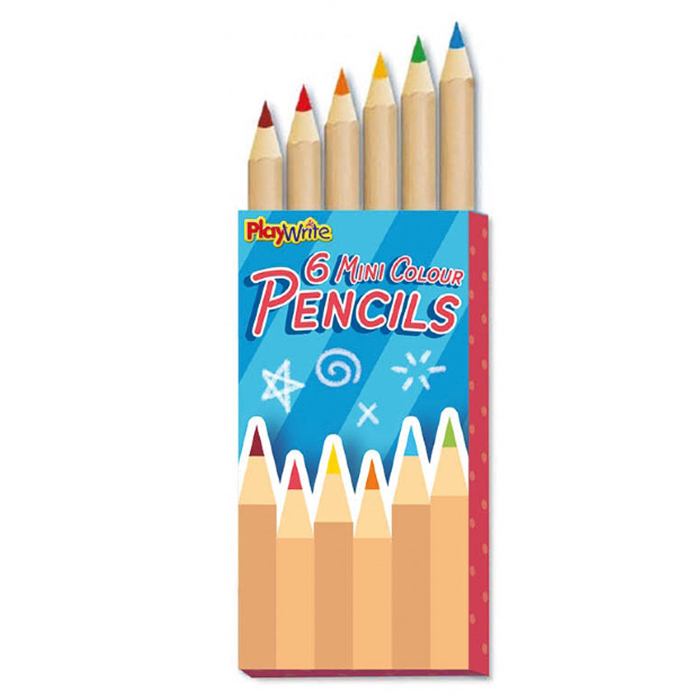 Pack of 6 Small Pencil Crayons | Little Gift | Cracker Filler