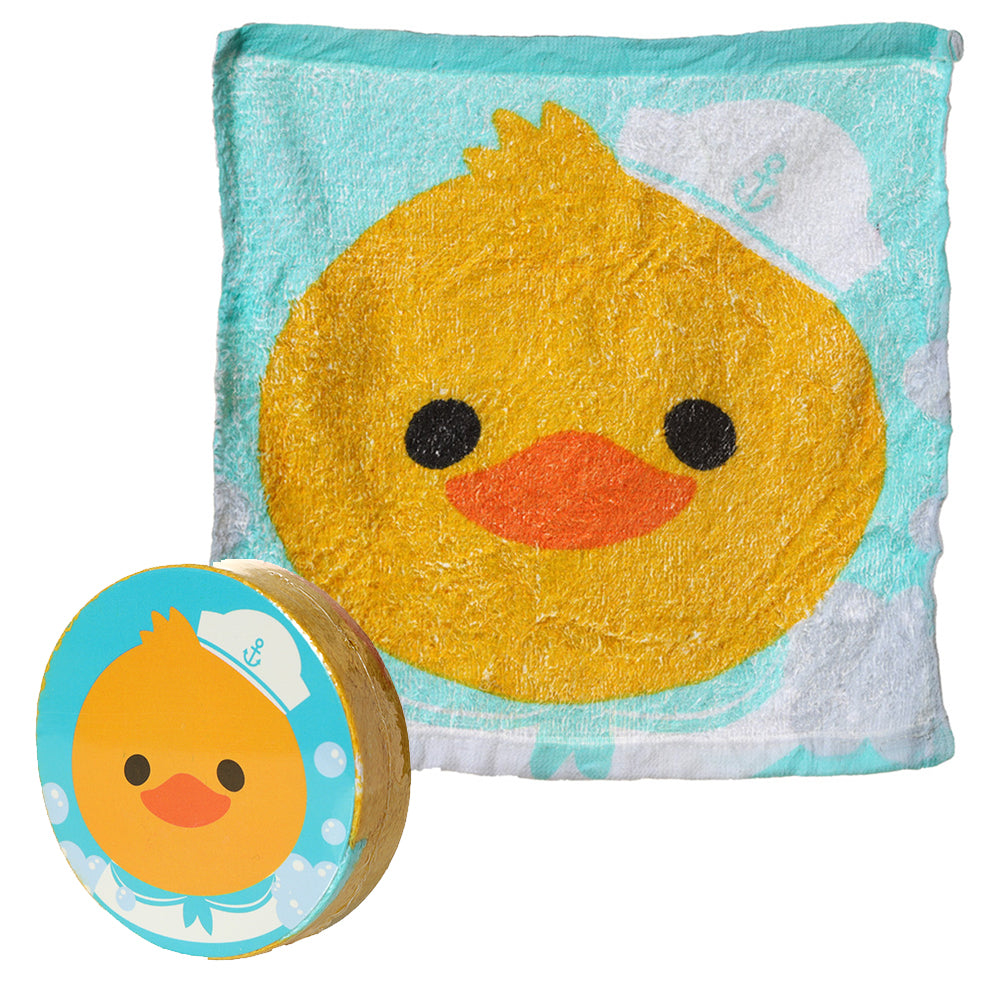 Bath Time Duck | Compressed Flannel | Mini Gift | Cracker Filler